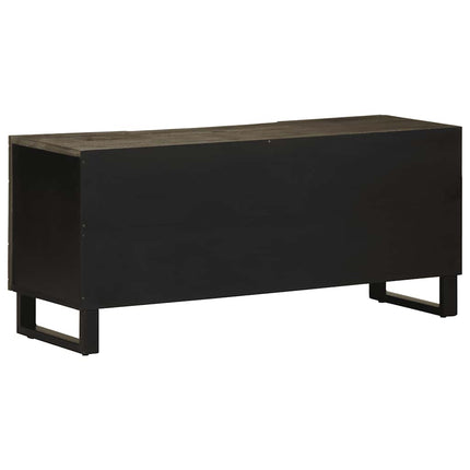 Tv-bänk svart 105x33x46 cm massivt mangoträ