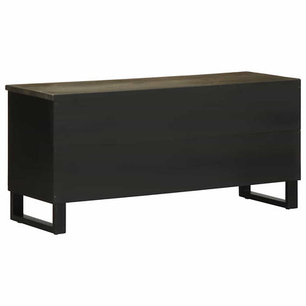 Tv-bänk svart 100x33x46 cm massivt mangoträ