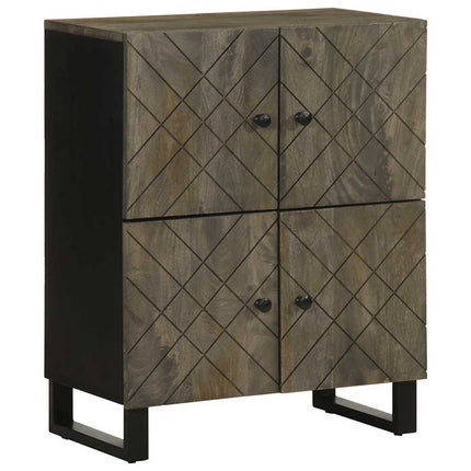 Skänk svart 60x33x75 cm massivt mangoträ