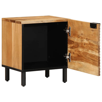 Sängbord 2 st 40x33x46 cm massivt trä akacia