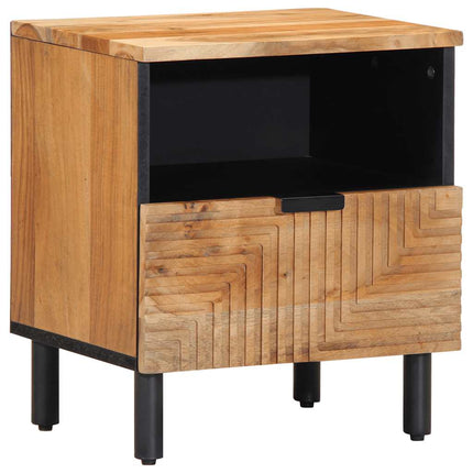 Sängbord 2 st 40x33x46 cm massivt trä akacia