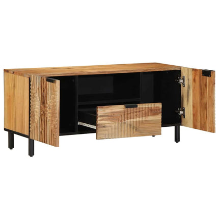 TV-skåp med låda Brun 105 x 33 x 46 cm Massivt mangoträ