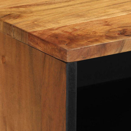 TV-skåp med hylla Brun 80 x 33 x 46 cm Massivt mangoträ