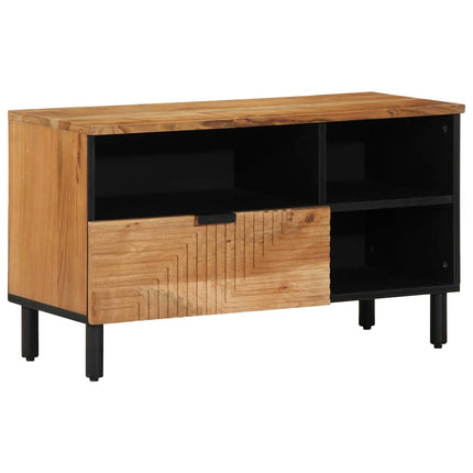 TV-skåp med låda Brun 80 x 33 x 46 cm Massivt mangoträ