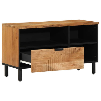 TV-skåp med låda Brun 80 x 33 x 46 cm Massivt mangoträ