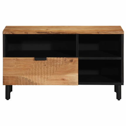 TV-skåp med låda Brun 80 x 33 x 46 cm Massivt mangoträ