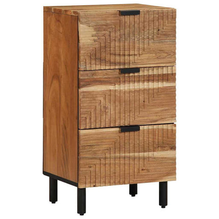 Sideboard med låda Brun 40 x 33 x 75 cm Massivt mangoträ