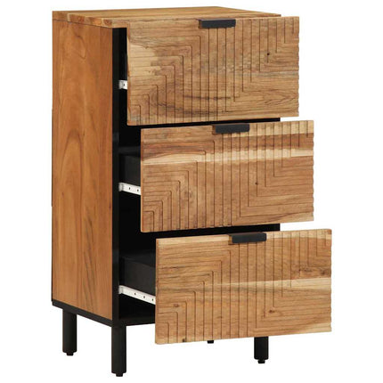 Sideboard med låda Brun 40 x 33 x 75 cm Massivt mangoträ