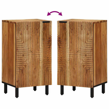 Sideboard med hylla Brun 40 x 33,5 x 75 cm Massivt mangoträ