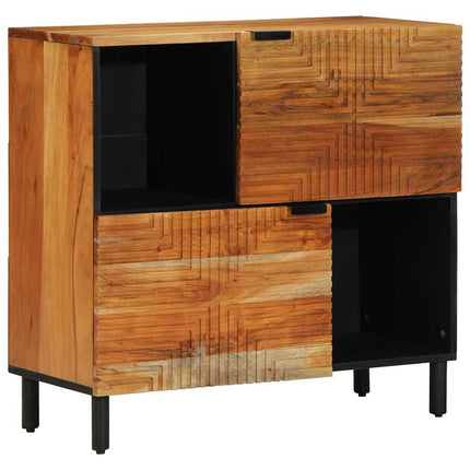 Sideboard med hylla Brun 80 x 33 x 75 cm Massivt mangoträ