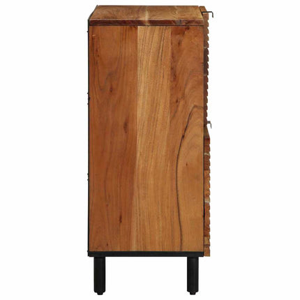 Sideboard med hylla Brun 80 x 33 x 75 cm Massivt mangoträ