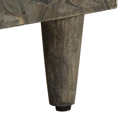 Skänk Ljusgrå 60X33,5X75 Cm Mango I Massivt Trä