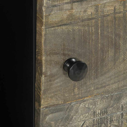 Soffbord Ljusgrått 80X50X40 Cm Massivt Trä Mango