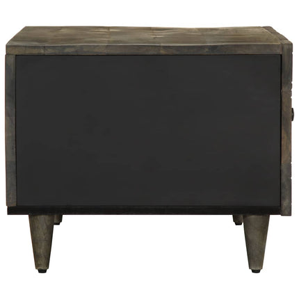 Soffbord ljusgrått 80x50x40 cm massivt trä mango