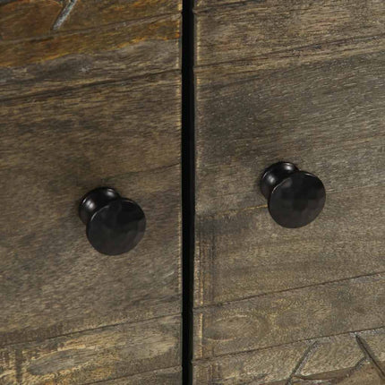 Soffbord Ljusgrått 80X50X40 Cm Massivt Trä Mango