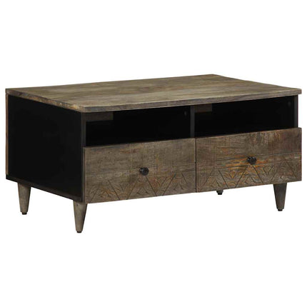 Soffbord ljusgrått 80x54x40 cm massivt trä mango