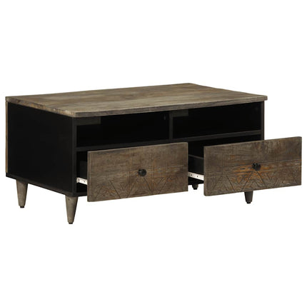 Soffbord ljusgrått 80x54x40 cm massivt trä mango