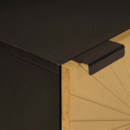 Nattduksbord 2 pcs Svart och Guld 40 x 33 x 46 cm