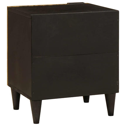 Nattduksbord 2 pcs Svart och Guld 40 x 33 x 46 cm