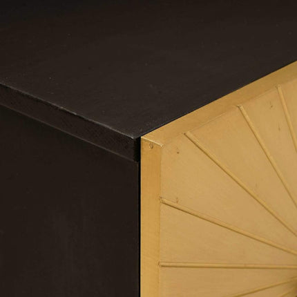 Nattduksbord 2 pcs Svart och Guld 40 x 33 x 46 cm