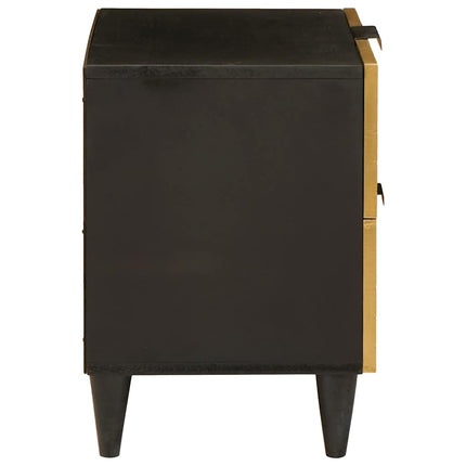 Nattduksbord 2 pcs Svart och Guld 40 x 33 x 46 cm