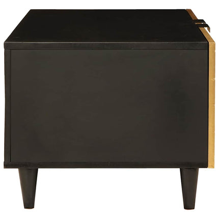 Kaffeebord Svart och Guld 80 x 50 x 40 cm Konstruerat trä
