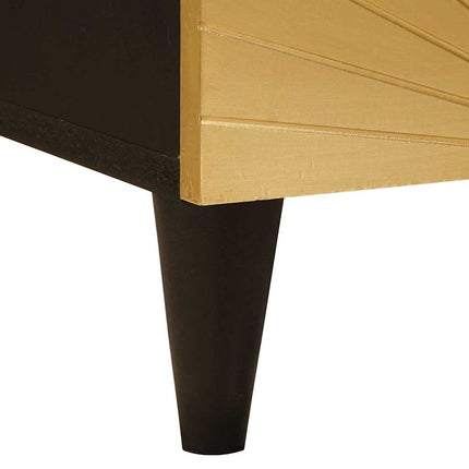 Nattduksbord 2 pcs Svart och Guld 40 x 33 x 46 cm