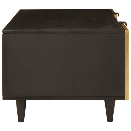 Kaffeebord Svart och Guld 100 x 54 x 40 cm Konstruerat trä