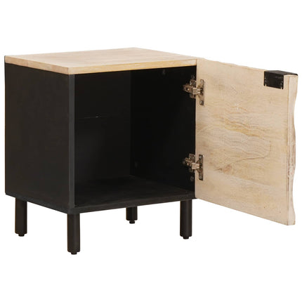Nattduksbord Vit 40 x 33 x 46 cm Massivt mangoträ