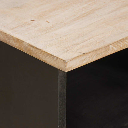 TV-skåp Vit Tvätt Finish 70 x 33 x 46 cm Massivt mangoträ