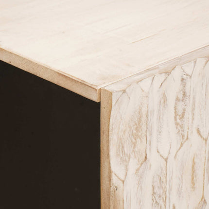 Sideboard Vit Tvätt Finish 60 x 33 x 75 cm Massivt mangoträ
