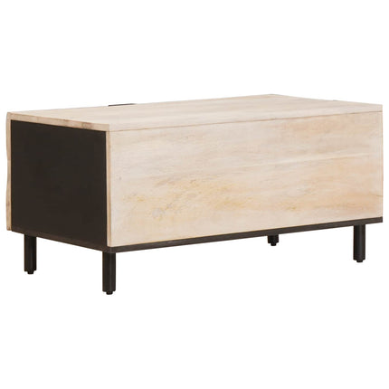 Kaffeebord Vit 80 x 50 x 40 cm Massivt mangoträ