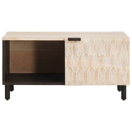 Kaffeebord Vit 80 x 50 x 40 cm Massivt mangoträ