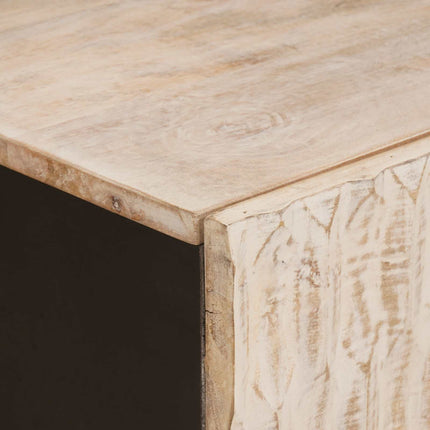 Kaffeebord Vit 80 x 50 x 40 cm Massivt mangoträ