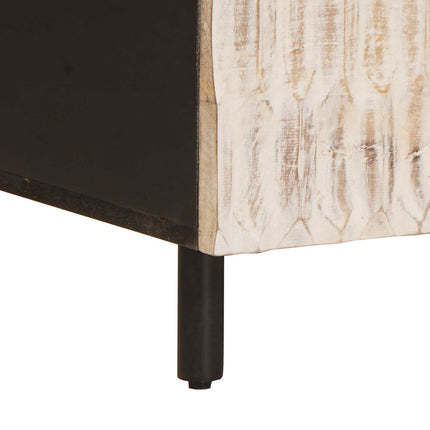 Kaffeebord Vit 80 x 50 x 40 cm Massivt mangoträ