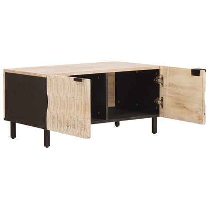 Kaffeebord Vit 80 x 50 x 40 cm Massivt mangoträ