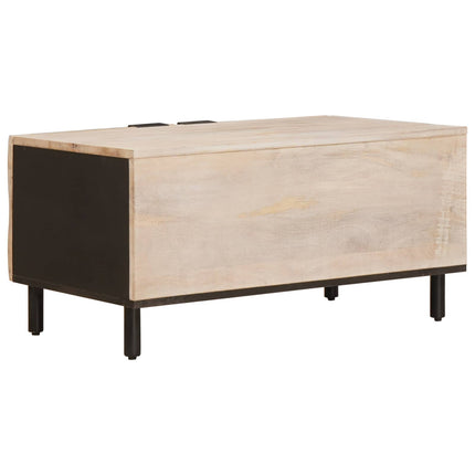 Kaffeebord Vit 80 x 50 x 40 cm Massivt mangoträ