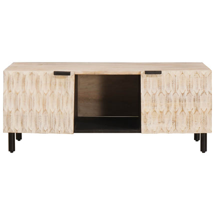 Kaffeebord Vit 100 x 54 x 40 cm Massivt mangoträ