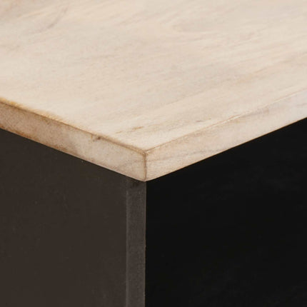 TV-skåp Vit Tvätt Finish 100 x 33 x 46 cm Massivt mangoträ