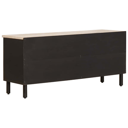 TV-skåp Vit Tvätt Finish 100 x 33 x 46 cm Massivt mangoträ
