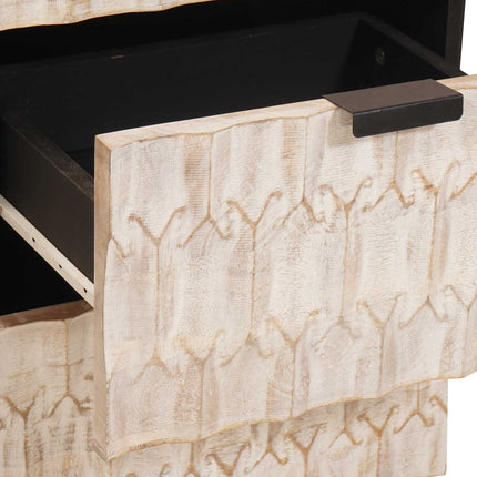 Sideboard Vit Tvätt Finish 40 x 33 x 75 cm Massivt mangoträ