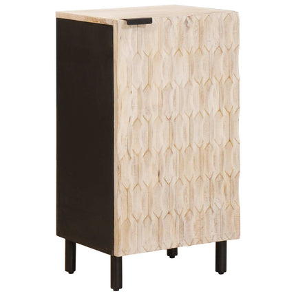 Sideboard Vit Tvätt Finish 40 x 33 x 75 cm Massivt mangoträ