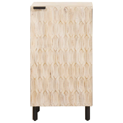 Sideboard Vit Tvätt Finish 40 x 33 x 75 cm Massivt mangoträ