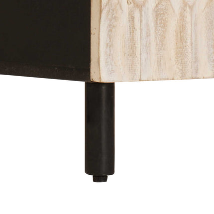 Sideboard Vit Tvätt Finish 60 x 33 x 75 cm Massivt mangoträ