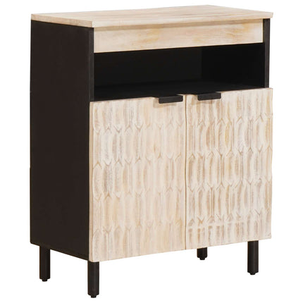 Sideboard Vit Tvätt Finish 60 x 33 x 75 cm Massivt mangoträ