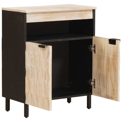 Sideboard Vit Tvätt Finish 60 x 33 x 75 cm Massivt mangoträ