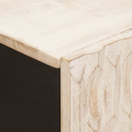Sideboard Vit Tvätt Finish 60 x 33 x 75 cm Massivt mangoträ