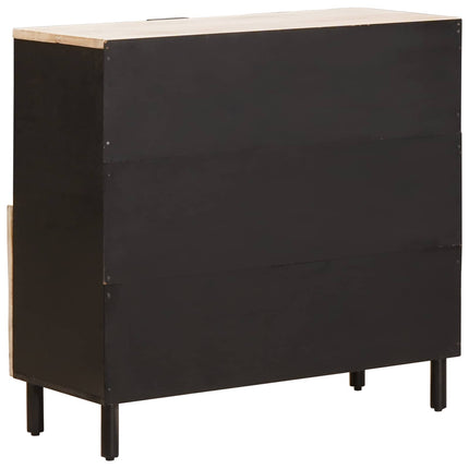 Sideboard Vit Tvätt Finish 80 x 33 x 75 cm Massivt mangoträ
