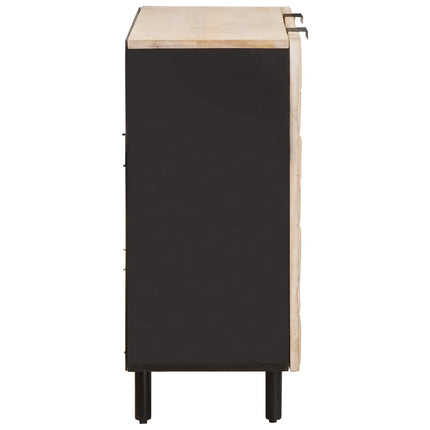 Sideboard Vit Tvätt Finish 90 x 33 x 75 cm Massivt mangoträ