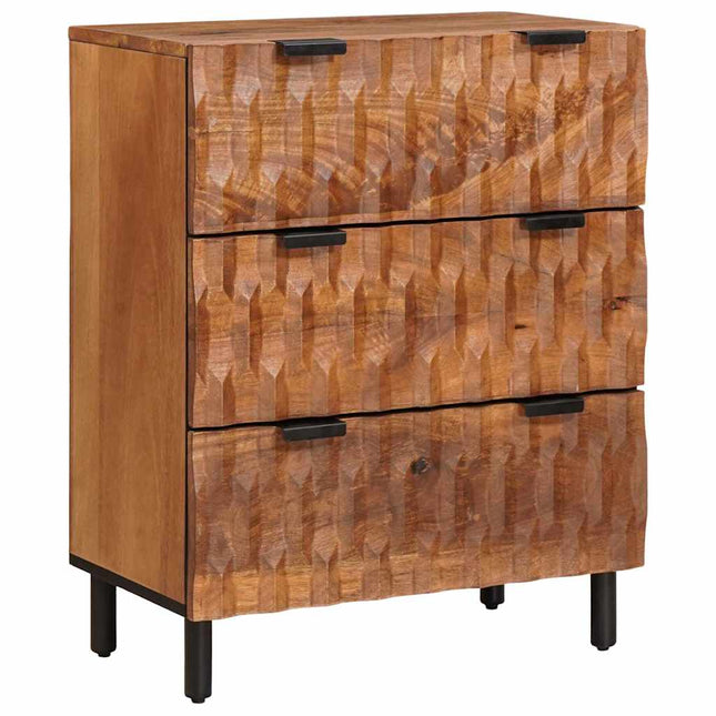 Sideboard 60 x 33 x 75 cm Massivt mangoträ Acacia Brun Finish